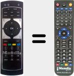 Replacement remote control for ODE712HDTV