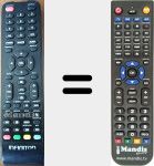Replacement remote control for INTV-43AS680