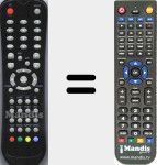 Replacement remote control for VUTDTV