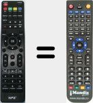 Replacement remote control for TV100DL19H