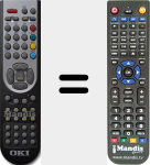 Replacement remote control for RC1165 (OKIRC1165)