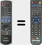 Replacement remote control for N2QAYB000125