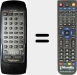 Replacement remote control for RAK-CH115WH