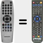 Replacement remote control for REMCON1456