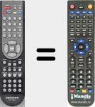 Replacement remote control for TVX 19HT