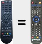 Replacement remote control for TVX 150