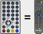 Replacement remote control for DTV2507M