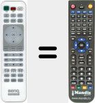 Replacement remote control for BENQ008