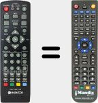 Replacement remote control for DB-T1600 TV HD