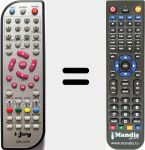 Replacement remote control for DVD-TDTR