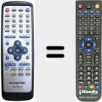 Replacement remote control for NDVX-2104