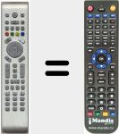 Replacement remote control for TM4901IDTV