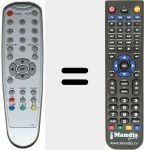 Replacement remote control for 19900035