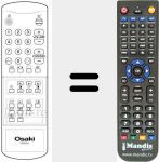 Replacement remote control for C 15013 T