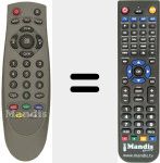 Replacement remote control for DIGITENNE