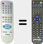 Replacement remote control for YKF-79PC-125