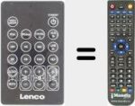 Replacement remote control for Lenco003
