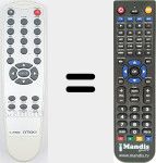 Replacement remote control for ALUMTVIX
