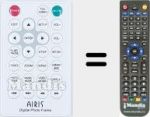 Replacement remote control for Airis018