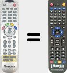 Replacement remote control for MVISION001