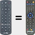 Replacement remote control for PCTV001