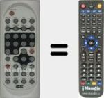 Replacement remote control for REMCON1508