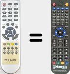 Replacement remote control for REMCON2070