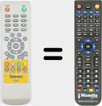 Replacement remote control for TELEVES7117