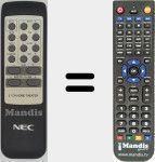 Replacement remote control for NEC001