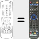 Replacement remote control for REMCON1173