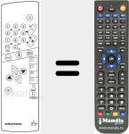 Replacement remote control for REMCON1305
