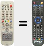 Replacement remote control for RM-108B