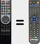 Replacement remote control for TV191LED