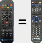 Replacement remote control for CubaVision (Timvision)