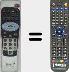 Replacement remote control for TVT300