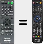 Replacement remote control for RMT-D187P (148700611)