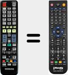 Replacement remote control for TM1051 (AH59-02292A)