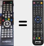 Replacement remote control for TVL32HDBT001