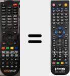 Replacement remote control for MiniHD310TOP