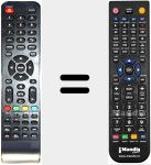 Replacement remote control for INTV2414AB-1