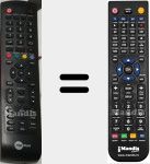 Replacement remote control for LEDTV492 MKII