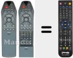 Replacement remote control for RC2550