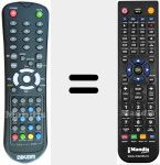 Replacement remote control for REMCON1124