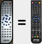 Replacement remote control for AKDV612T