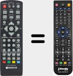 Comandament a distància substitut de DVB-T1600TVHD