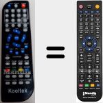 Replacement remote control for HD2037