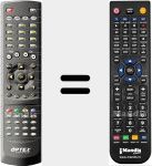 Replacement remote control for ORS 9972 HD