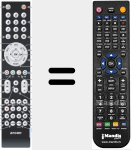 Replacement remote control for TITAN 2010 HDTV TWIN