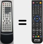 Replacement remote control for TE 4020AVD