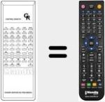 Comandament a distància substitut de CONTROLO REMOTO CR